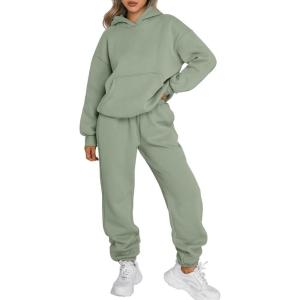 imageTrendy Queen Sweatsuits Women 2 Piece Outfit Two Piece Lounge Sets Hoodies and Sweatpants Fall Fashion Clothes 2026 TracksuitGreen