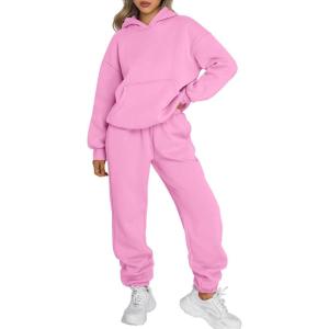 imageTrendy Queen Sweatsuits Women 2 Piece Outfit Two Piece Lounge Sets Hoodies and Sweatpants Fall Fashion Clothes 2026 TracksuitPink