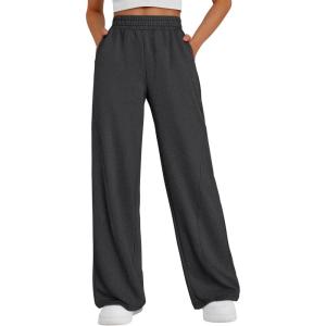 imageTrendy Queen Womens Wide Leg Sweatpants Baggy Y2K High Waisted Joggers Fall Fashion Outfits Clothes with Pockets 2026Blackgrey
