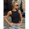 imageTrendy Queen Womens Double Lined Sleeveless Tank Tops Workout 2026 Summer ClothesBlack