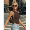 imageTrendy Queen Womens Double Lined Sleeveless Tank Tops Workout 2026 Summer ClothesChocolate Brown