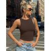 imageTrendy Queen Womens Double Lined Sleeveless Tank Tops Workout 2026 Summer ClothesChocolate Brown