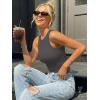 imageTrendy Queen Womens Double Lined Sleeveless Tank Tops Workout 2026 Summer ClothesGray