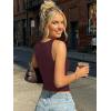 imageTrendy Queen Womens Double Lined Sleeveless Tank Tops Workout 2026 Summer ClothesWine Red