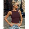 imageTrendy Queen Womens Double Lined Sleeveless Tank Tops Workout 2026 Summer ClothesWine Red