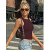 imageTrendy Queen Womens Double Lined Sleeveless Tank Tops Workout 2026 Summer ClothesWine Red