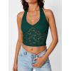 imageTrendy Queen Womens Going Out Tops Lace VNeck Sleeveless Double Lined Halter Y2K Sexy Crop Summer Fashion Tank Top 2026Green
