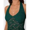 imageTrendy Queen Womens Going Out Tops Lace VNeck Sleeveless Double Lined Halter Y2K Sexy Crop Summer Fashion Tank Top 2026Green