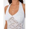 imageTrendy Queen Womens Going Out Tops Lace VNeck Sleeveless Double Lined Halter Y2K Sexy Crop Summer Fashion Tank Top 2026White