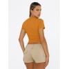 imageTrendy Queen Womens Short Sleeve T Shirts Summer Crop Tops Basic Slim Fit Gym Workout Y2k ClothesGolden Ochre