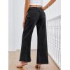 imageTrendy Queen Womens Wide Leg Jeans Relaxed Loose Straight Leg with Raw Hem Comfort Denim PantsBlack