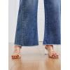 imageTrendy Queen Womens Wide Leg Jeans Relaxed Loose Straight Leg with Raw Hem Comfort Denim PantsBlue