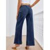 imageTrendy Queen Womens Wide Leg Jeans Relaxed Loose Straight Leg with Raw Hem Comfort Denim PantsBluing