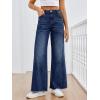 imageTrendy Queen Womens Wide Leg Jeans Relaxed Loose Straight Leg with Raw Hem Comfort Denim PantsBluing