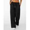 imageTrendy Queen Womens Wide Leg Sweatpants Baggy Drawstring Low Rise Lounge Pants 2026 Fall Joggers with PocketsBlack