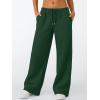 imageTrendy Queen Womens Wide Leg Sweatpants Baggy Drawstring Low Rise Lounge Pants 2026 Fall Joggers with PocketsDarkgreen