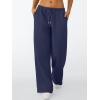imageTrendy Queen Womens Wide Leg Sweatpants Baggy Drawstring Low Rise Lounge Pants 2026 Fall Joggers with PocketsNavyblue