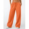 imageTrendy Queen Womens Wide Leg Sweatpants Baggy Drawstring Low Rise Lounge Pants 2026 Fall Joggers with PocketsOrange