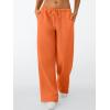imageTrendy Queen Womens Wide Leg Sweatpants Baggy Drawstring Low Rise Lounge Pants 2026 Fall Joggers with PocketsOrange