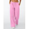 imageTrendy Queen Womens Wide Leg Sweatpants Baggy Drawstring Low Rise Lounge Pants 2026 Fall Joggers with PocketsPink