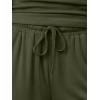 imageTrendy Queen Womens 2 Piece Summer Lounge Sets Butter Soft Tank Top amp High Waisted Wide Leg Pants with PocketsArmy Green