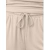 imageTrendy Queen Womens 2 Piece Summer Lounge Sets Butter Soft Tank Top amp High Waisted Wide Leg Pants with PocketsBeige