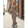 imageTrendy Queen Womens 2 Piece Summer Lounge Sets Butter Soft Tank Top amp High Waisted Wide Leg Pants with PocketsMocha