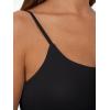 imageTrendy Queen Double Lined Adjustable Spaghetti Strap Tank Top for Women Cute Summer Basic Crop Top for Teen Workout Going OutBlack