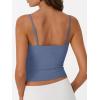 imageTrendy Queen Double Lined Adjustable Spaghetti Strap Tank Top for Women Cute Summer Basic Crop Top for Teen Workout Going OutBlue