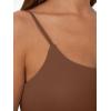 imageTrendy Queen Double Lined Adjustable Spaghetti Strap Tank Top for Women Cute Summer Basic Crop Top for Teen Workout Going OutBrown
