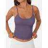 imageTrendy Queen Double Lined Adjustable Spaghetti Strap Tank Top for Women Cute Summer Basic Crop Top for Teen Workout Going OutGraypurple