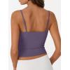 imageTrendy Queen Double Lined Adjustable Spaghetti Strap Tank Top for Women Cute Summer Basic Crop Top for Teen Workout Going OutGraypurple