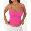 imageTrendy Queen Double Lined Adjustable Spaghetti Strap Tank Top for Women Cute Summer Basic Crop Top for Teen Workout Going OutHotpink