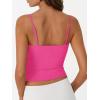 imageTrendy Queen Double Lined Adjustable Spaghetti Strap Tank Top for Women Cute Summer Basic Crop Top for Teen Workout Going OutHotpink