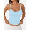 imageTrendy Queen Double Lined Adjustable Spaghetti Strap Tank Top for Women Cute Summer Basic Crop Top for Teen Workout Going OutLightblue