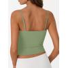 imageTrendy Queen Double Lined Adjustable Spaghetti Strap Tank Top for Women Cute Summer Basic Crop Top for Teen Workout Going OutLightgreen