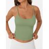 imageTrendy Queen Double Lined Adjustable Spaghetti Strap Tank Top for Women Cute Summer Basic Crop Top for Teen Workout Going OutLightgreen