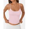 imageTrendy Queen Double Lined Adjustable Spaghetti Strap Tank Top for Women Cute Summer Basic Crop Top for Teen Workout Going OutLightpink