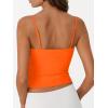 imageTrendy Queen Double Lined Adjustable Spaghetti Strap Tank Top for Women Cute Summer Basic Crop Top for Teen Workout Going OutOrange