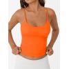 imageTrendy Queen Double Lined Adjustable Spaghetti Strap Tank Top for Women Cute Summer Basic Crop Top for Teen Workout Going OutOrange
