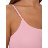 imageTrendy Queen Double Lined Adjustable Spaghetti Strap Tank Top for Women Cute Summer Basic Crop Top for Teen Workout Going OutPink