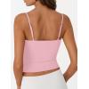 imageTrendy Queen Double Lined Adjustable Spaghetti Strap Tank Top for Women Cute Summer Basic Crop Top for Teen Workout Going OutPink