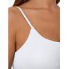 imageTrendy Queen Double Lined Adjustable Spaghetti Strap Tank Top for Women Cute Summer Basic Crop Top for Teen Workout Going OutWhite