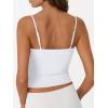 imageTrendy Queen Double Lined Adjustable Spaghetti Strap Tank Top for Women Cute Summer Basic Crop Top for Teen Workout Going OutWhite