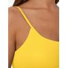 imageTrendy Queen Double Lined Adjustable Spaghetti Strap Tank Top for Women Cute Summer Basic Crop Top for Teen Workout Going OutYellow
