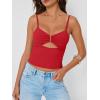 imageTrendy Queen Going Out Tops for Women Sexy Cute Y2K Camisole Spaghetti Strap Tank Clothes Summer Beach Vacation Outfits 2026Red
