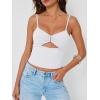 imageTrendy Queen Going Out Tops for Women Sexy Cute Y2K Camisole Spaghetti Strap Tank Clothes Summer Beach Vacation Outfits 2026White