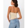 imageTrendy Queen Halter Tops for Women 2026 Summer Going Out Tops Backless Crop Sleeveless Workout Shirts Cute Y2k ClothesApricot