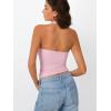 imageTrendy Queen Halter Tops for Women 2026 Summer Going Out Tops Backless Crop Sleeveless Workout Shirts Cute Y2k ClothesBabypink