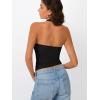 imageTrendy Queen Halter Tops for Women 2026 Summer Going Out Tops Backless Crop Sleeveless Workout Shirts Cute Y2k ClothesBlack